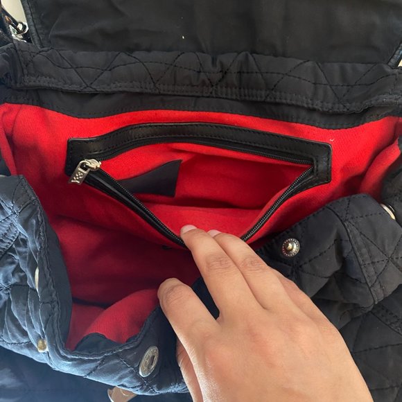 Yohji Yamamoto Y-3 Quilted Backpack with Red Lining main image 5